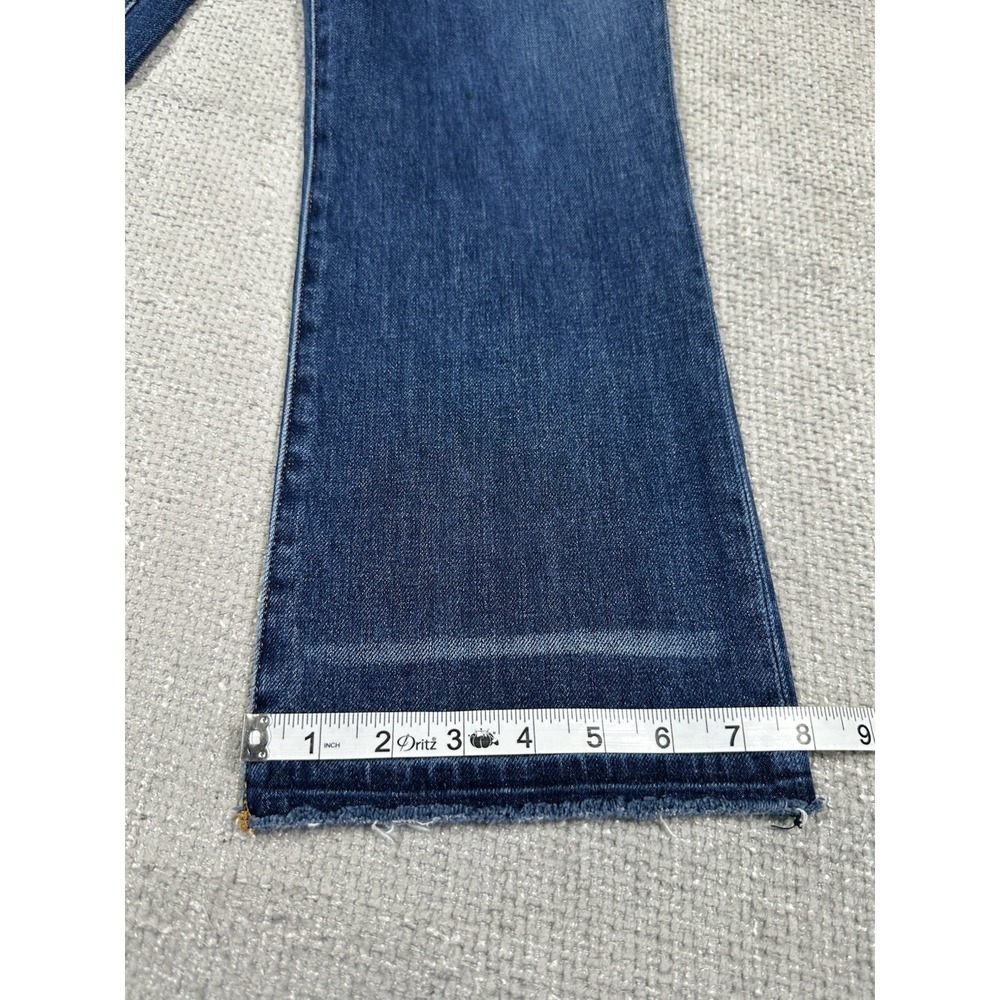 Lucky Brand Jeans Womens 28x26 Blue Ava Mid Rise Crop Mini Boot Raw Hem Read - Picture 6 of 14